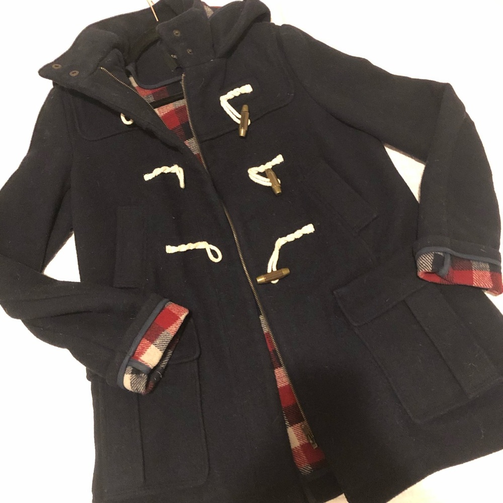 ASOS wool blend pea coat with toggles